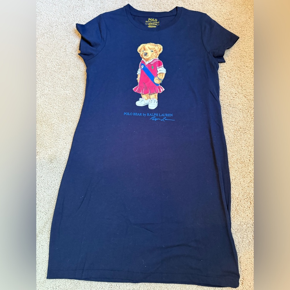 Ralph Lauren Blue Polo Bear Graphic Tee